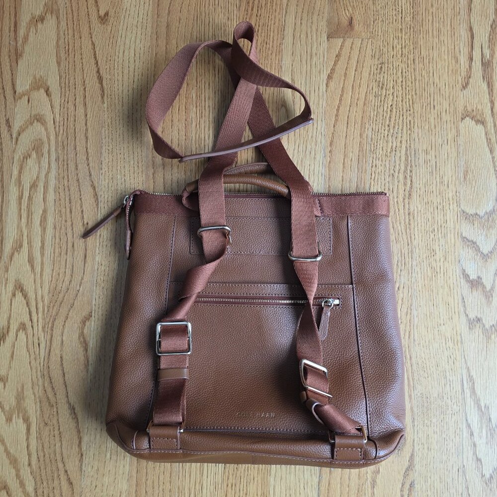 COLE HAAN Medium Grand Ambition Backpack British Tan Style #: U04394 msrp $330 - Picture 6 of 12
